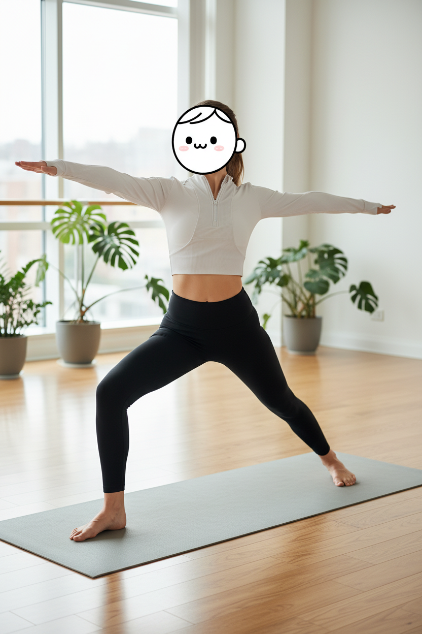 Yoga Studio Warrior Pose